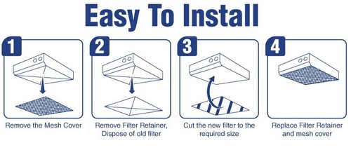 Cooker Hood Grease Filter For Electrolux Extractor Hoods Cut To Size 47 x 57cm - Picture 4 of 10