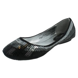 girls black sequin shoes