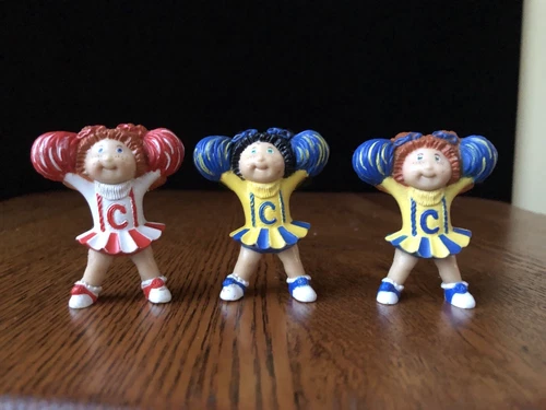 Vintage Cabbage Patch Kids PVC Figures Cheerleaders Lot Of 3 OAA