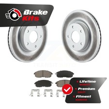 Front Coated Disc Brake Rotors Ceramic Pad Kit For 2007-2013 Nissan Altima Coupe