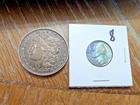 MORGAN SILVER DOLLAR 1890 O 90% SILVER DOLLAR + Select Blue 1970s Nickel
