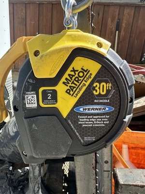 Werner R410030LE Max Patrol Self-Retracting Lifeline 30ft Class 2 Mfg Date 03/24