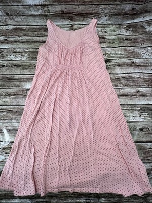 Bump in the Night Maternity Nursing Night Gown Pink Polka Dot Size Medium |  eBay