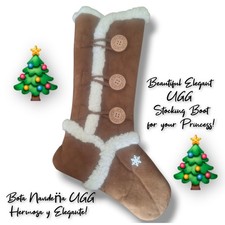 Clean Look Ugg Australia Garnet Faux Suede Sheepskin Holiday Christmas Stocking