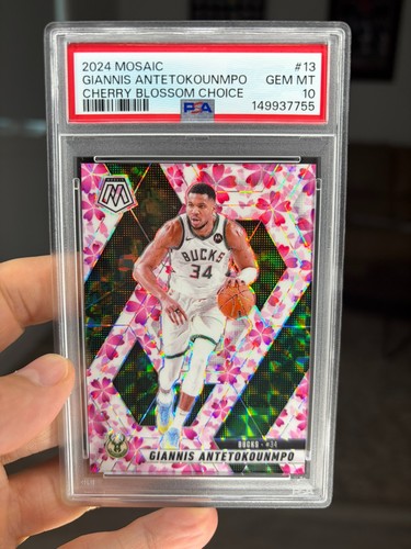 2024 Mosaic Cherry Blossom /20 Giannis Antetokounmpo PSA 10 Gem Mint Pop 5