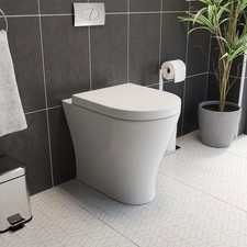Back To Wall Toilet BTW WC Pan Soft Close Seat Concealed Cistern Furniture Unit