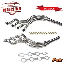 Stainless Manifold Headers Kit For 2010-2015 Chevy Camaro Ss 6.2l V8 Long Tube
