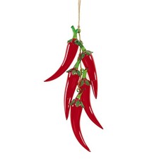 Red Chili Peppers Christmas Xmas Ornament Multi