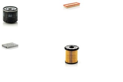 Inspektionspaket Filtersatz XL MANN-FILTER Filtereinsatz Aktivkohlefilter für 1