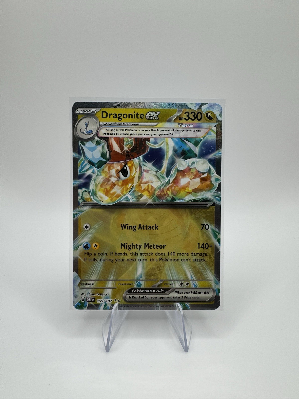 Dragonite ex 159/197 Double Rare Obsidian Flames Pokemon Near Mint
