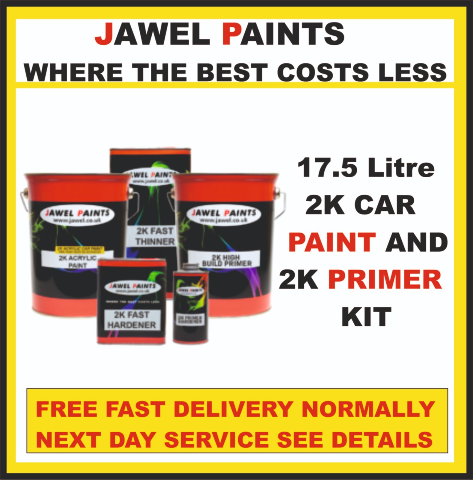 Basecoat Car Paint  RAL 3020 TRAFFIC RED  17.5LT full paint kit