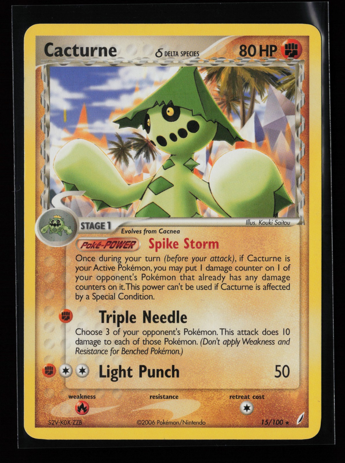 Cacturne (Delta Species) 15/100 Crystal Guardians Heavily Played Pokémon Card