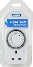 STATUS Timer Switch Standard 24 Hour Segment Timer Light Switch | White UK Plug
