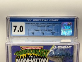Teenage Mutant Ninja Turtles III: The Manhattan Project Graded 7.0 CGC Nes