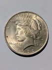 1922-P Peace Silver Dollar, 90% Silver Coin, Very Original Luster