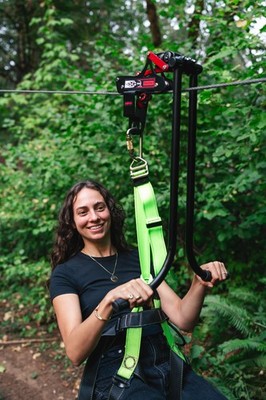 Zip line Trolley Pro II  (Bundle) Includes  Trolley, harness, carabiner, lanyard