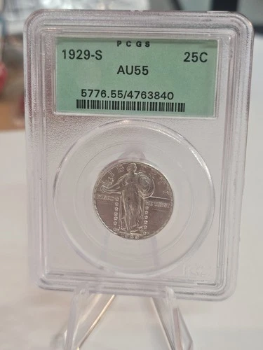 1929-S, 25c, Standing Liberty Quarter, PCGS, AU-55