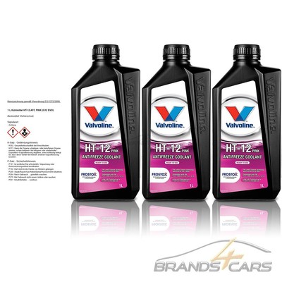 VALVOLINE 3 L HT-12 AFC G12 EVO KÜHLERSCHUTZ SCHUTZMITTEL KÜHLER PINK 51338976