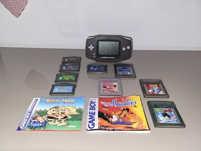 Nintendo Gameboy Game Boy Advance + 9 Spiele AGB-001, Konsole