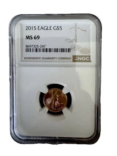 2015 $5 Gold American Eagle NGC MS69 – 1/10 oz Certified Brilliant Uncirculated