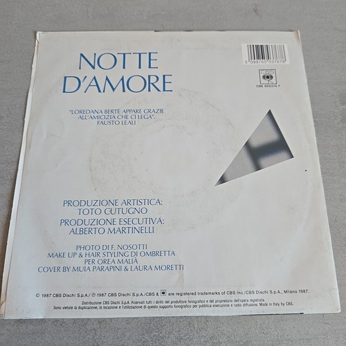 🎵 FAUSTO LEALI 🎵 IO AMO NOTTE D'AMORE 45 ITALY PRESS 1987 - Picture 2 of 4