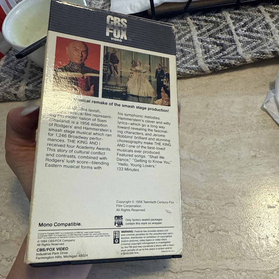 The King and I (VHS Tape, 1956) CBS Fox Foto 3 de 3