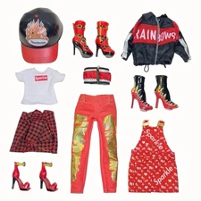 Rainbow High Ruby Anderson Doll Outfit Clothes Boots Shoes Pants Hats Dress Lot