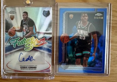 25-26 Topps Chrome Update Cedric Coward - Auto & 111/150 -2 card lot