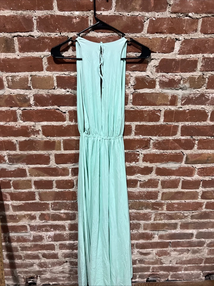 John Kloss for Cira Camisón Años 70 Pequeño Verde Nylon Lencería Vestido Largo Foto 3 de 4