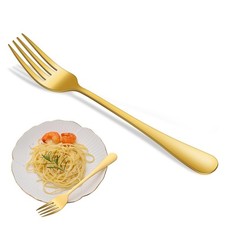 16-Piece Gold 8 Inches Stainless Steel Dinner Forks 16-Piece Gold ,