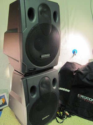Samson Expedition Express EX250m Powered Portable PA Speakers Mixer EX250e