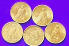 (4)  $1 Peace Silver Dollars +1900 Morgan Silver Dollar