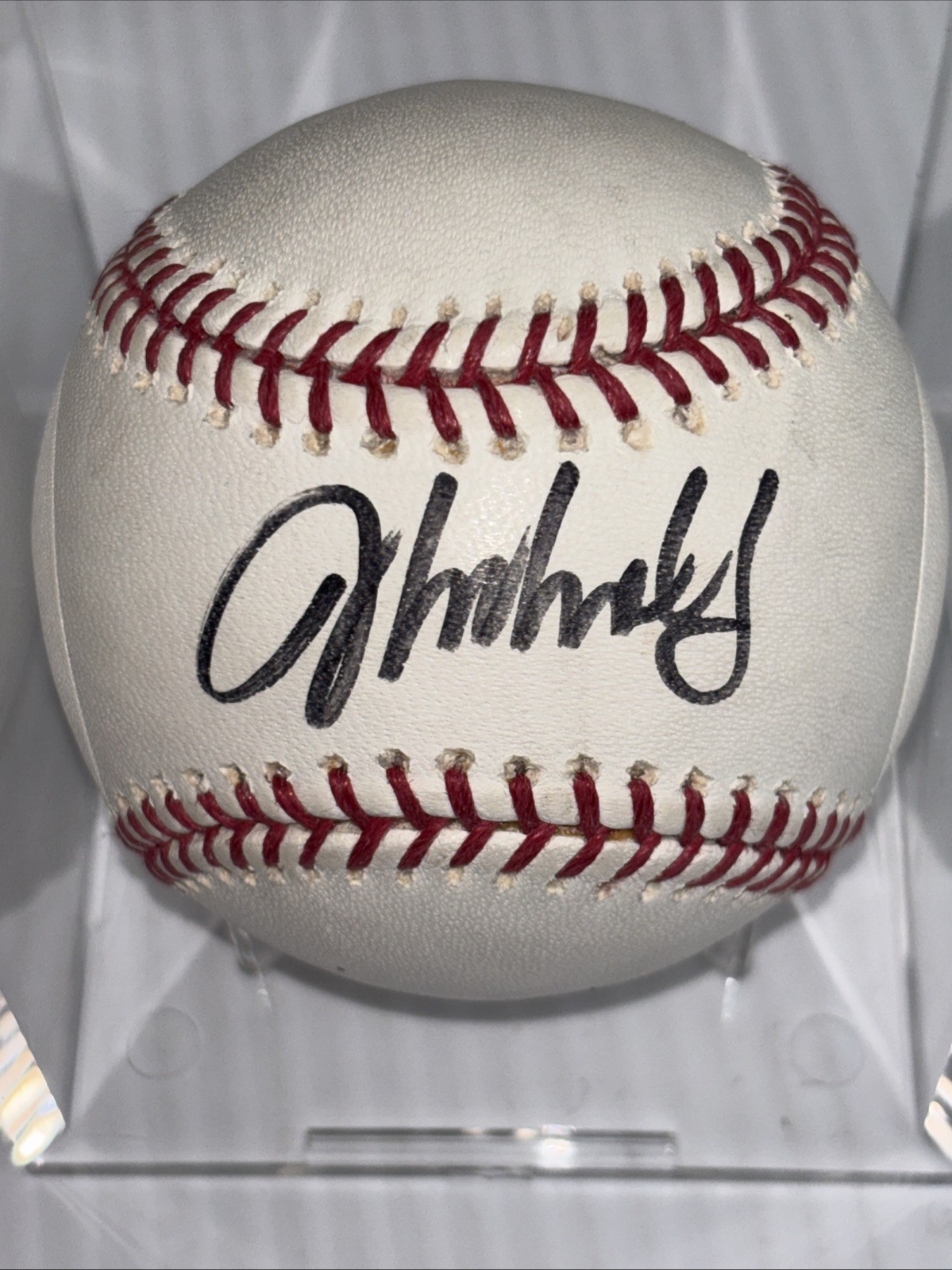 John Smoltz Autographed Signed Atlanta Braves Hand OML Baseball HOF CY YOUNG JSA COA 