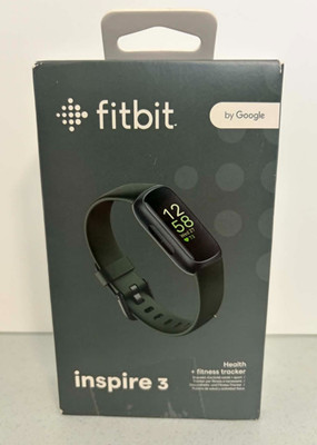 Fitbit Inspire 3 Health Fitness Tracker Black Case Midnight Zen Band - Open Box