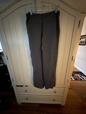 Theory Geometric Print Pant SZ 6 Navy/White