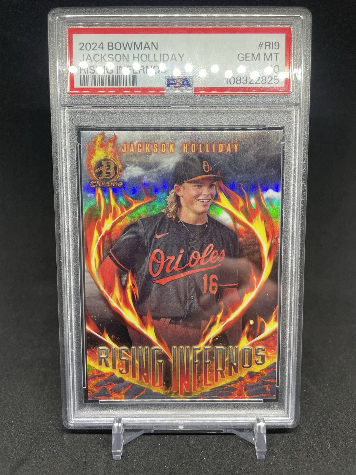 2024 Bowman Chrome Jackson Holliday Rising Infernos - PSA 10