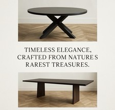 Round Coffee Table Bog Oak Wood