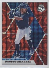 2021 Panini Mosaic Reactive Red Mosaic Prizm Dansby Swanson #23 0j8f