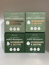 4x KITSCH  Volumizing Solid Shampoo-Conditioner Rosemary & Biotin Set New