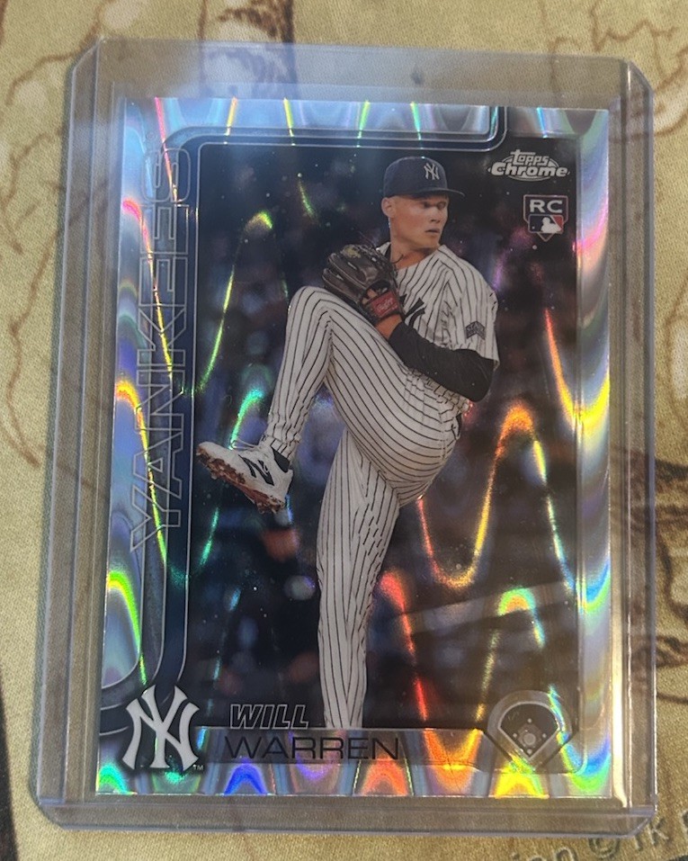 2025 Topps Chrome Will Warren RC #81 RayWave Refractor Rookie Card