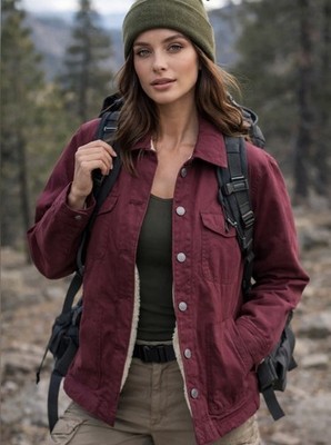 Outdoor Research Women s Sherpa Lined Chore Jacket Red Burgundy Small NWT
