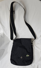 Y2K Lacoste Canvas Black Bag Cross Body Nylon 10" X 10"