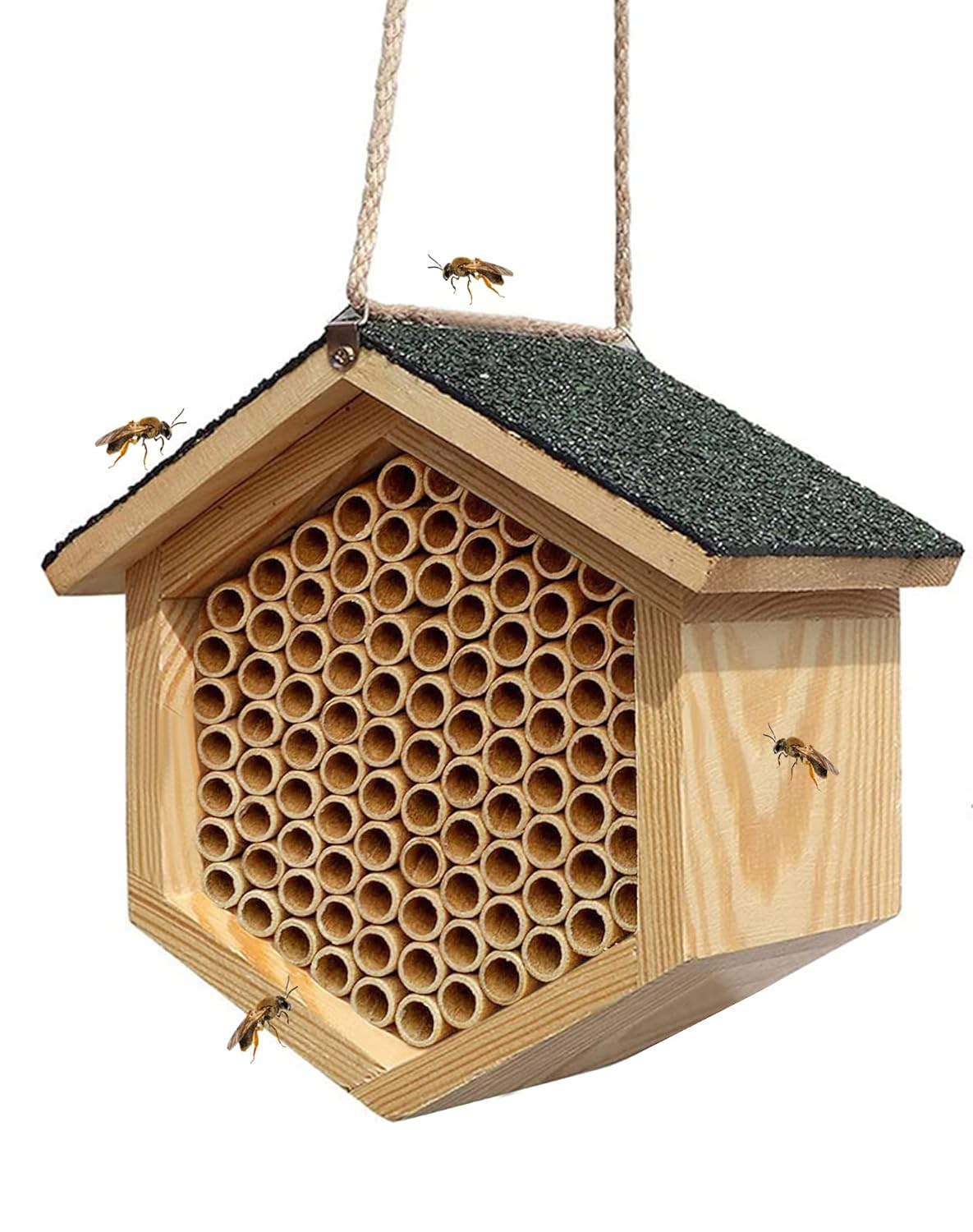 100 Pieces Mason Bee Tubes 6 Inches Nesting Refill Cardboard Tubes Bee House Pap