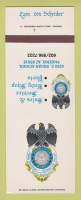 Matchbook Cover - Flying Dutchman German Auto Service Mercedes Phoenix AZ SAMPLE