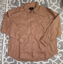 New Air Jordan Essentials Button Down Long Sleeve Shirt Men XL Brown FV7446-223