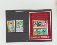 Togo  Red Cross 1969 Imperf. M/s 1980 Set  MNH  good condition