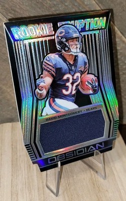 DAVID MONTGOMERY DI-CUT PATCH 020/100 ROOKIE ERUPTION OBSIDIAN NO. RE-12