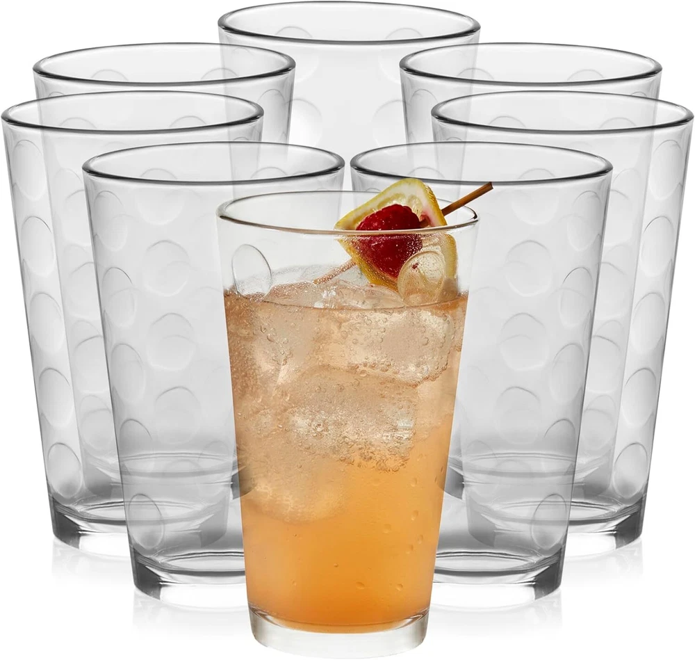 Durable Lead-Free Tall Tumbler Glass Set with Heavy Base