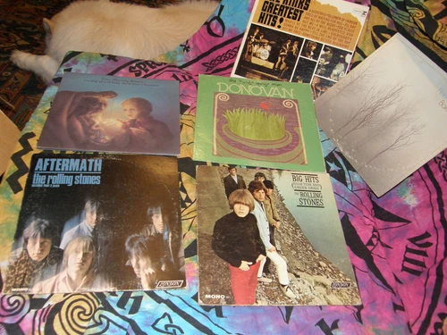 Lot 6 LP Album COVER ONLY Rolling Stones Moody Blues Crafts Wall Art Decoration