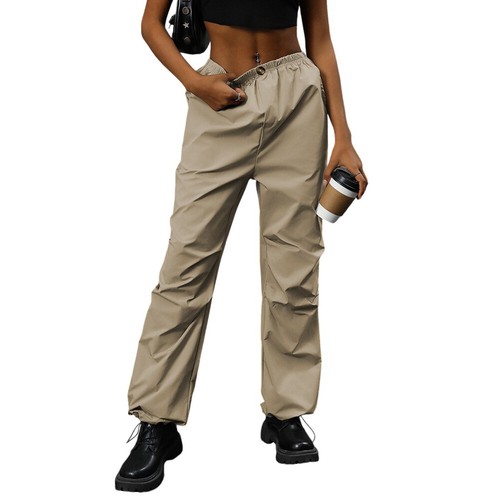 Womens Cargo Combat Workwear Trousers Ladies Casual Loose Elastic Waist Pants - Picture 13 of 15